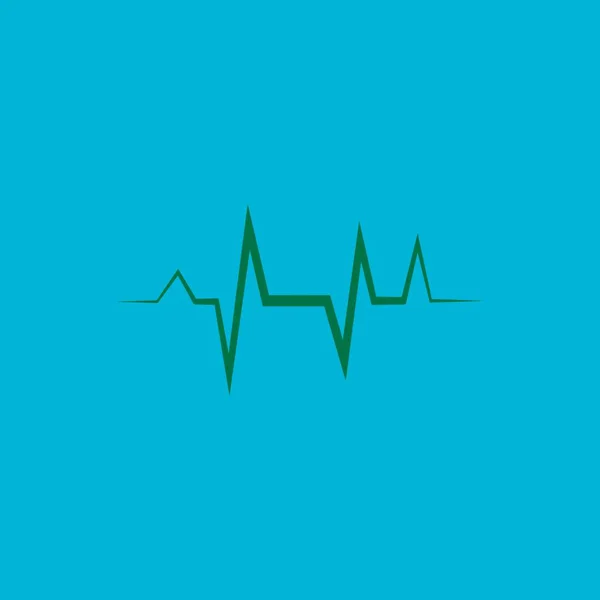 医学用心跳标志或脉线标志 带有现代矢量图解概念 — 图库矢量图片
