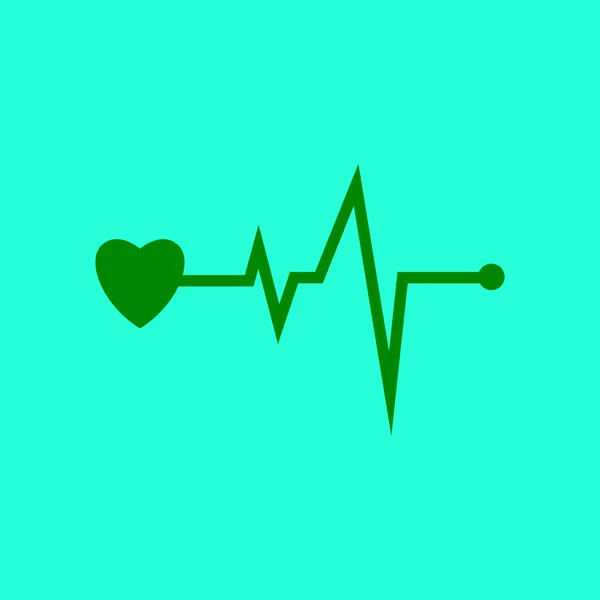 Logo Del Battito Cardiaco Logo Della Linea Impulso Medicina Medica — Vettoriale Stock