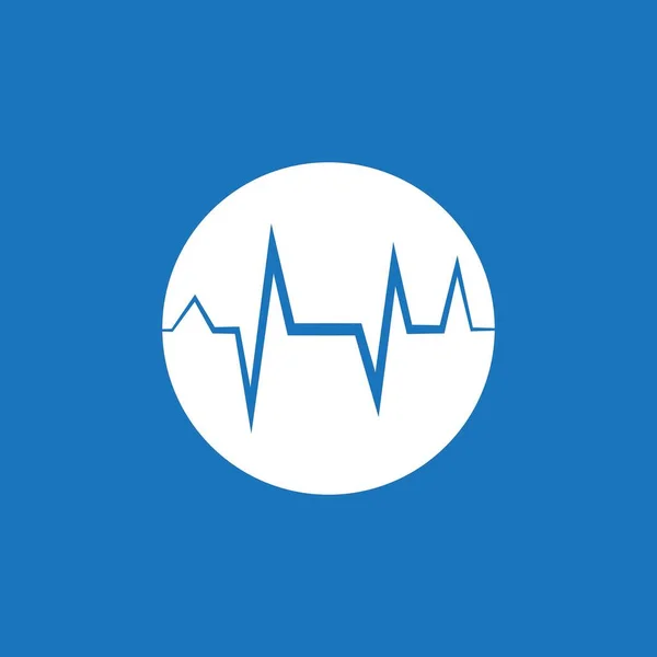 Logo Battement Coeur Logo Ligne Pouls Pour Médecine Médicale Avec — Image vectorielle