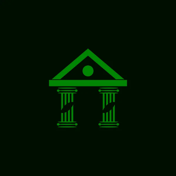 Бізнес Стовпчик Логотип Колонки Векторний Символ Значок — стоковий вектор