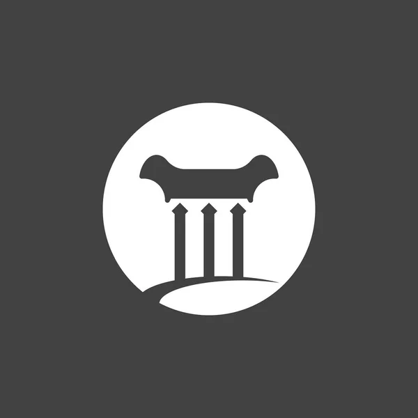 Bedrijfskolom Logo Vector Symbool Pictogram — Stockvector
