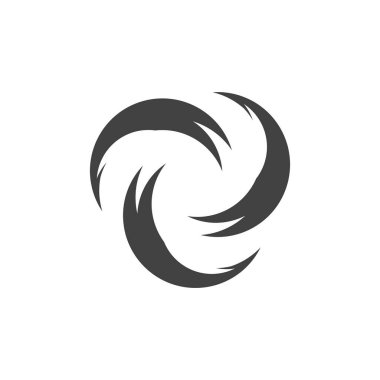 Girdap vektör tasarım simge logo şablonu 