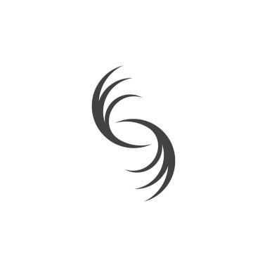 Girdap vektör tasarım simge logo şablonu 