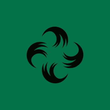 Girdap vektör tasarım simge logo şablonu 