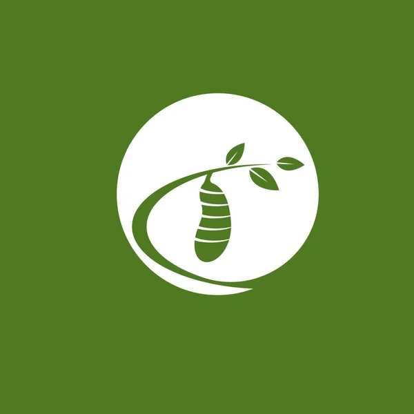Cocon Logo Vector Illustratie Ontwerp Template — Stockvector