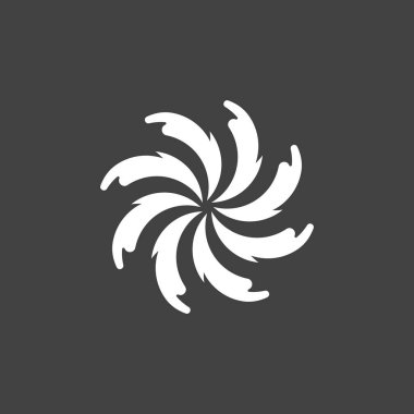 Girdap vektör tasarım simge logo şablonu 