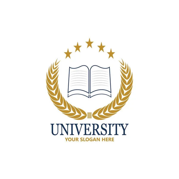 Üniversite Akademisi Ders Logosu Tasarım Şablonu — Stok Vektör