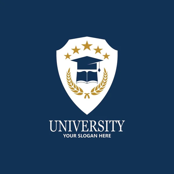 Templat Desain Logo Sekolah Dan Kursus Universitas - Stok Vektor