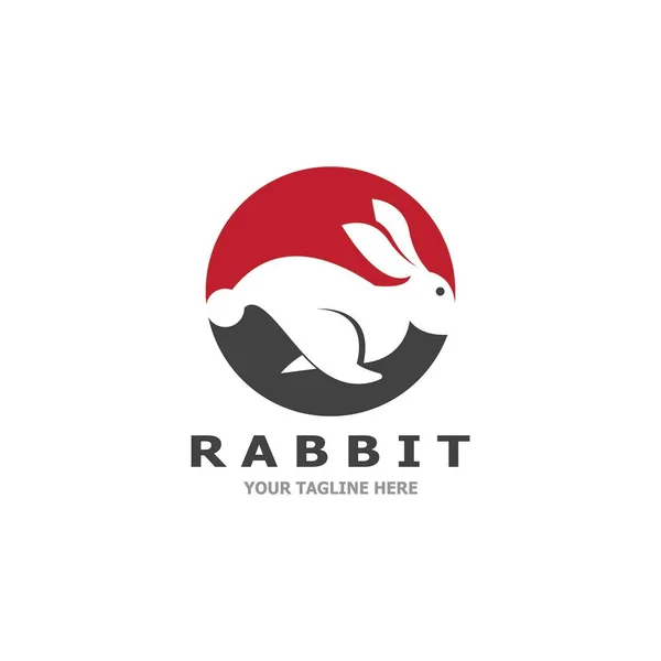 Логотип Кролика Векторна Ілюстрація Шаблону Мистецтва — стоковий вектор