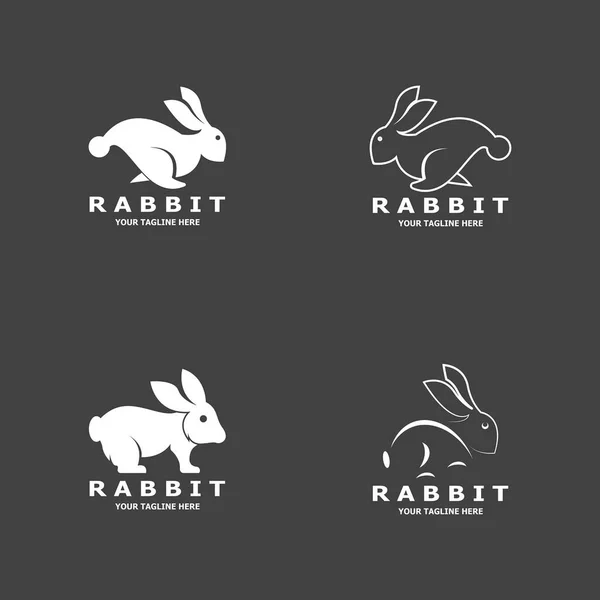 Иллюстрация Векторного Искусства Логотипа Кролика — стоковый вектор