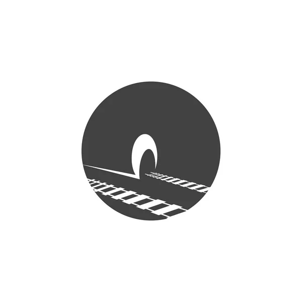 Szyna Logo Tunelu Wzór Wektora Projektu — Wektor stockowy