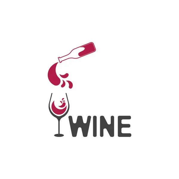 Şarap Simgesi Sembol Vektör Şablonu — Stok Vektör