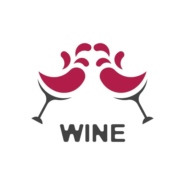 ワインアイコンとシンボルベクトルテンプレート — ストックベクタ