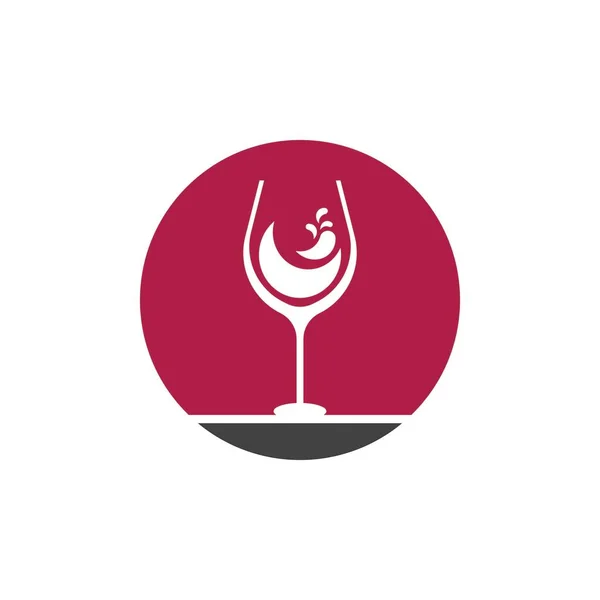 Şarap Simgesi Sembol Vektör Şablonu — Stok Vektör