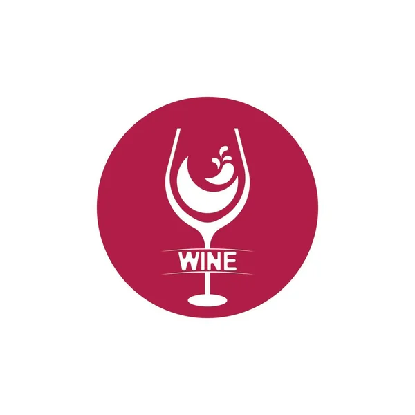 Wine Icon Symbol Vector Template — Vetor de Stock