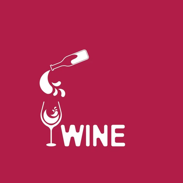 Wine Icon Symbol Vector Template — Stock Vector