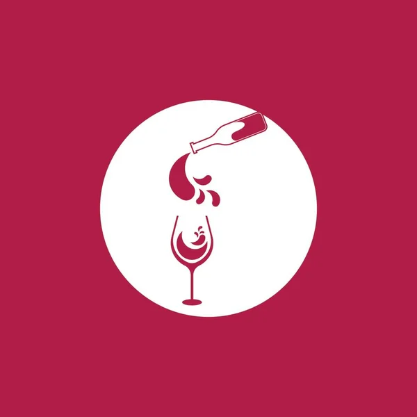 Wine Icon Symbol Vector Template — Stock Vector