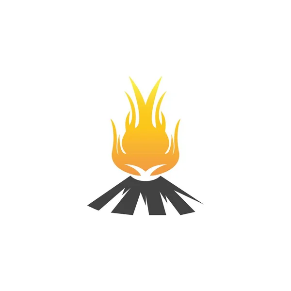 Винтажная Векторная Иллюстрация Логотипа Хипстерского Костра — стоковый вектор