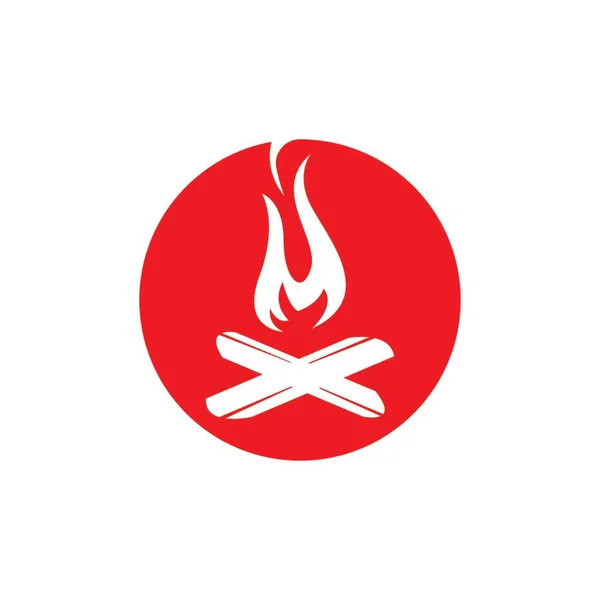 Vintage Hipster Bonfire Logo Vector Illustratie — Stockvector
