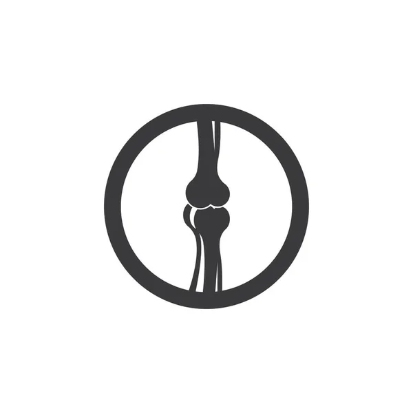 Ortopedisk Logotyp För Humant Ben Anatomi Skelett Platt Design Mall — Stock vektor