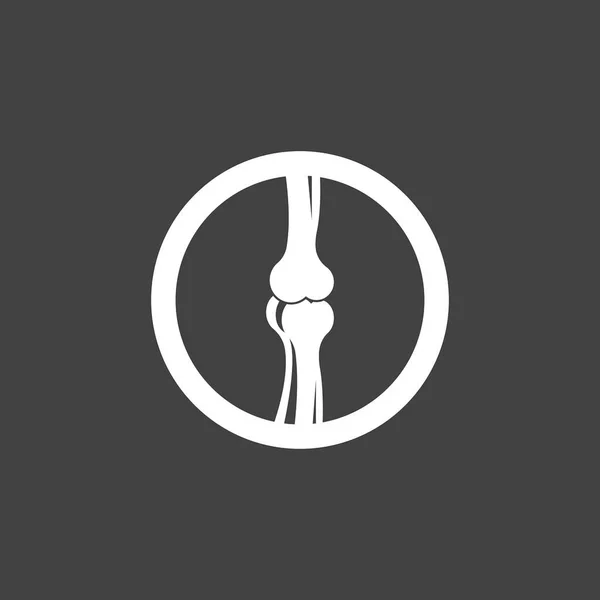 Orthopädischer Logo Vektor Für Menschliche Knochen Anatomie Skelett Flache Design — Stockvektor