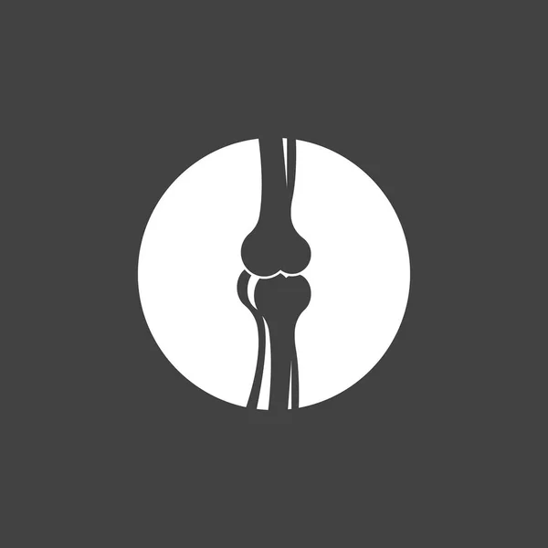 Orthopädischer Logo Vektor Für Menschliche Knochen Anatomie Skelett Flache Design — Stockvektor