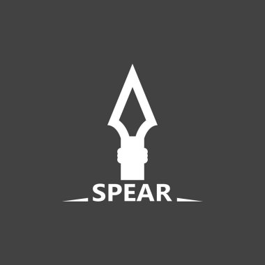 Mızrak logosu ve sembol vektör tasarımı çizimi