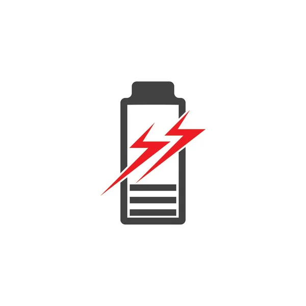 Power Batterie Energie Logo Vektor Illustration — Stockvektor