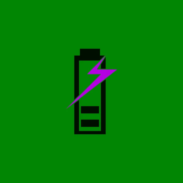 パワーバッテリーエネルギーロゴベクトルイラスト — ストックベクタ