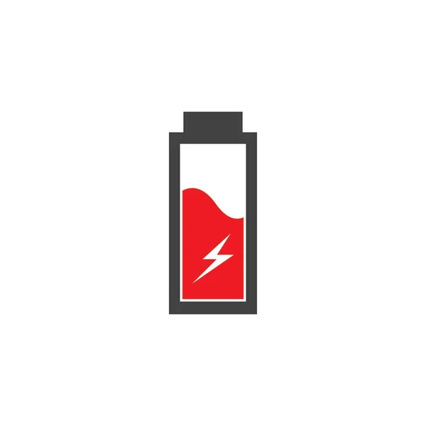 Kraftbatteri Energi Logotyp Vektor Illustration — Stock vektor