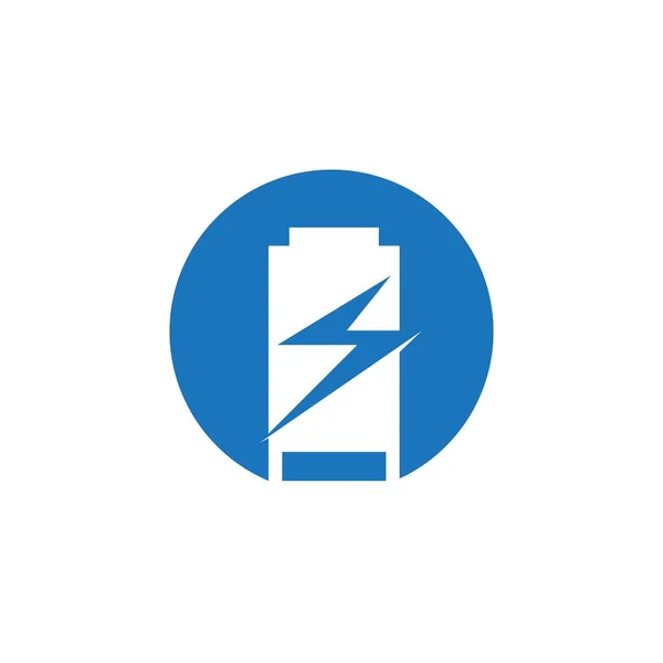 Logo Energetického Vektoru Napájecí Baterie — Stockový vektor