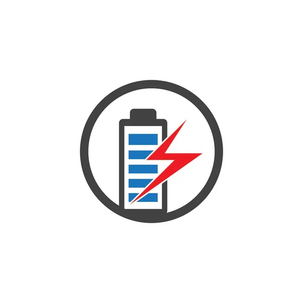 Power Battery Energy Logo Vector Illustration — Stock Vector