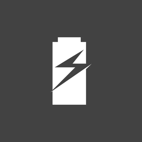 Power Battery Energy Logo Ilustração Vetor — Vetor de Stock