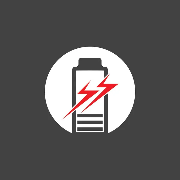 Power Battery Energy Logo Ilustração Vetor — Vetor de Stock