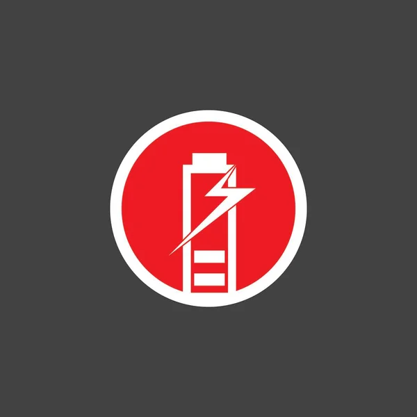 Power Battery Energy Logo Vector Illustration — Vector de stoc