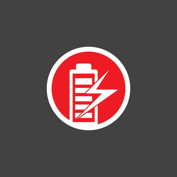Logo Energetického Vektoru Napájecí Baterie — Stockový vektor