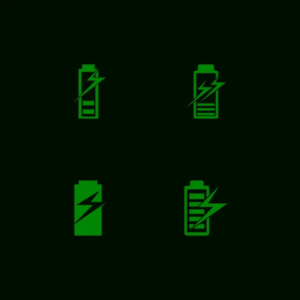 Kraftbatteri Energi Logotyp Vektor Illustration — Stock vektor