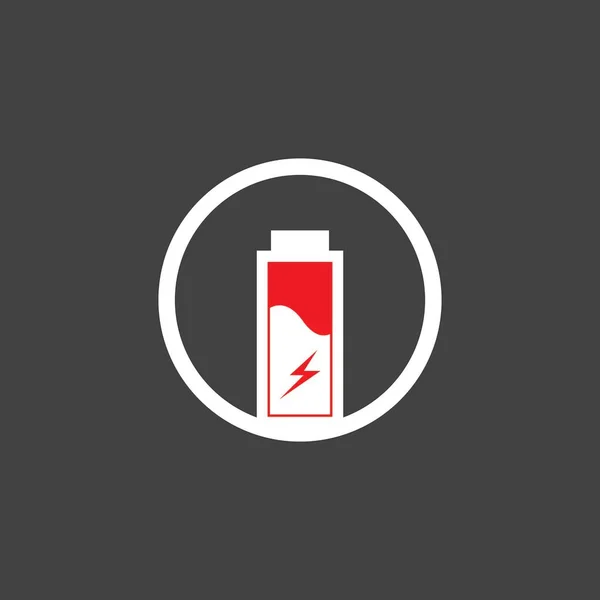 Illustrazione Vettoriale Del Logo Energia Della Batteria Potere — Vettoriale Stock