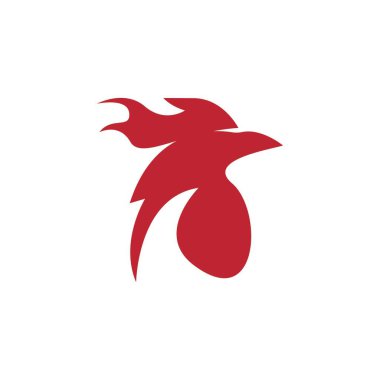 Horoz Başlı Karikatür Hayvan Sanatı Vektörü İllüstrasyonu