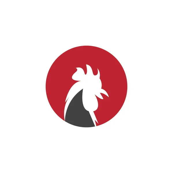 Rooster Επικεφαλής Κινουμένων Σχεδίων Ζώων Τέχνη Διάνυσμα Εικονογράφηση — Διανυσματικό Αρχείο
