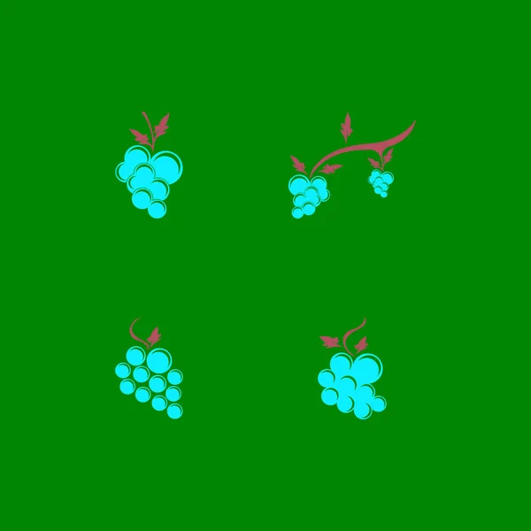 Modèle Moderne Logo Raisin Fruit — Image vectorielle