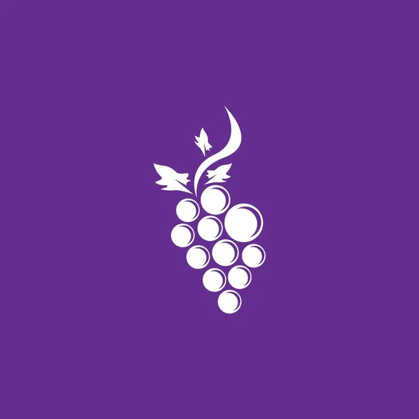 Modern Fruit Grape Logo Template — Stock Vector