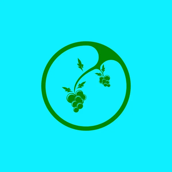 Plantilla Logotipo Uva Fruta Moderna — Vector de stock