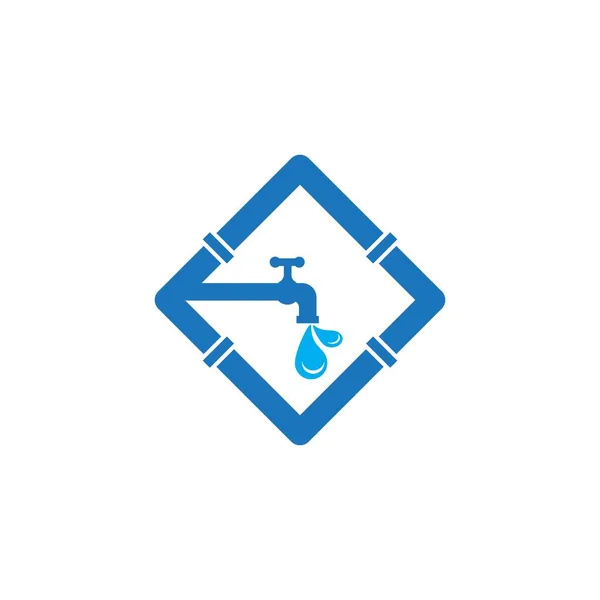 Plumbing Service Logo Vector Template Illustration — Stock Vector