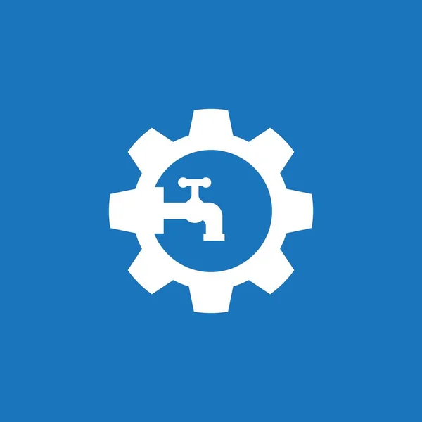 Sanitair Dienst Logo Vector Template Illustratie — Stockvector