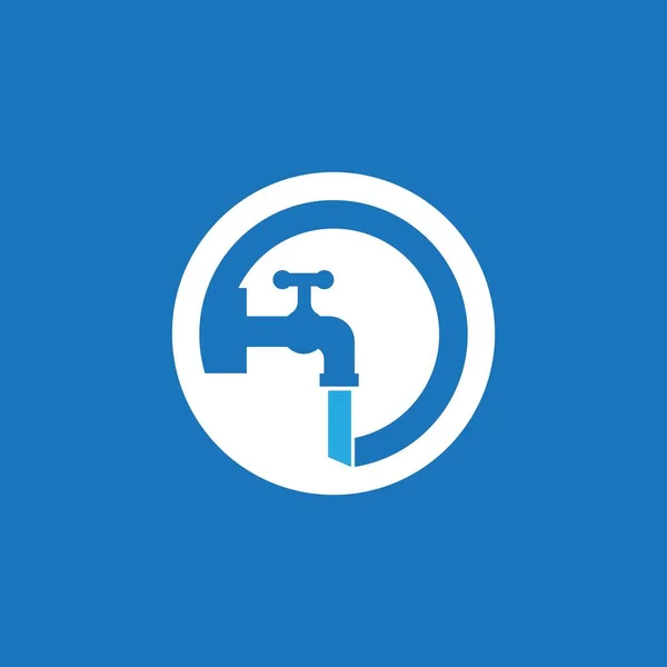 Plumbing Service Logo Vector Template Illustration — Stock Vector
