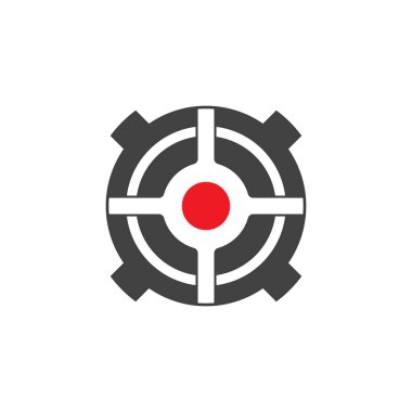 Hedef simge ve sembol vektör şablonu