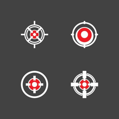 Hedef simge ve sembol vektör şablonu