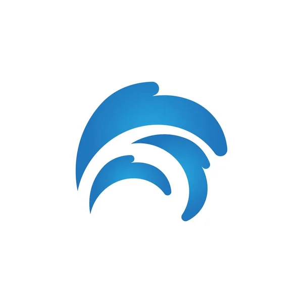 Splash Acqua Onda Spiaggia Logo Simbolo Vettore — Vettoriale Stock