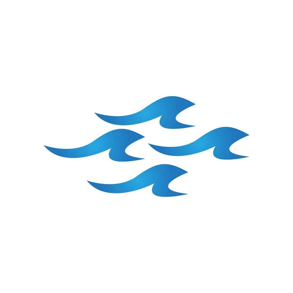 Splash Víz Hullám Strand Logó Szimbólum Vektor — Stock Vector